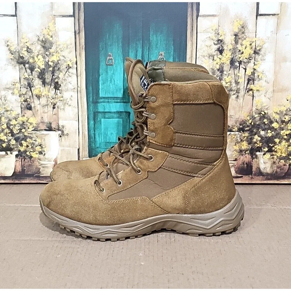 Interceptor Combat Boots Suede Mens 12 Tan Brown Coyote Tactical Hiking Adult